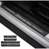 Naklejki Ochronne na Progi Mercedes – Carbon Look z Logo MERCEDES - zestaw 4 sztuk